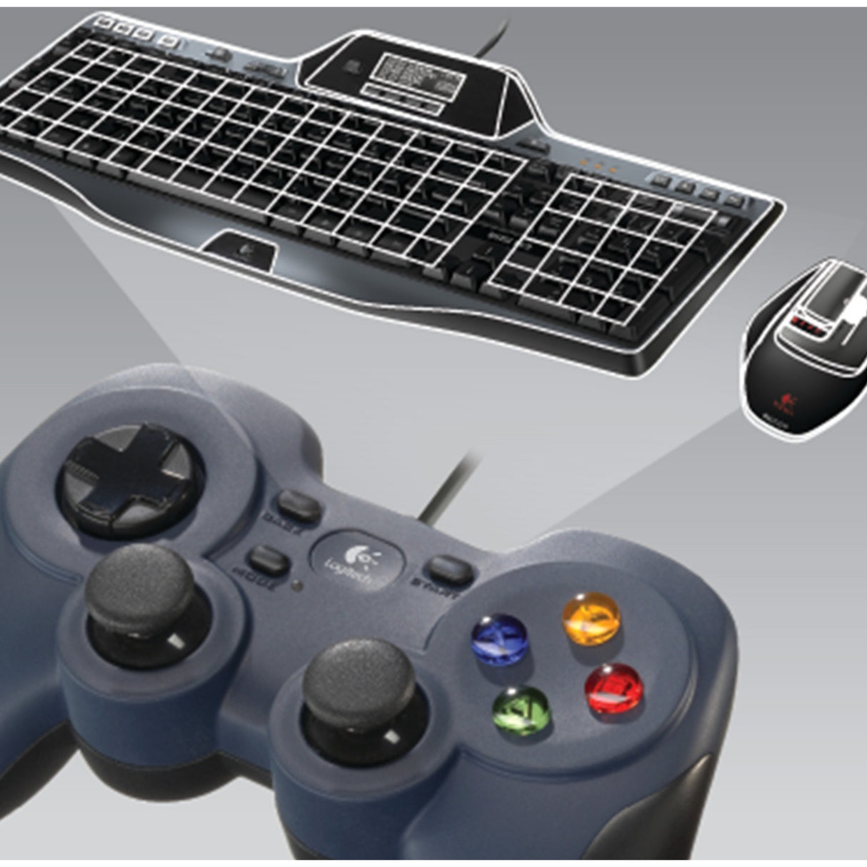 Logitech gamepad f310 (donkerblauw zwart)