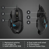 Logitech g502 hero high performance gaming mouse (zwart, 100 - 25.600 dpi, rgb leds)