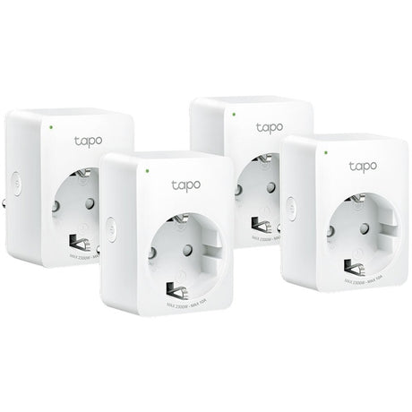 Tp-link tapo p100 mini smart wifi-stopcontact (4 pack) schakel stekkerdoos (wit, 4 stuks)