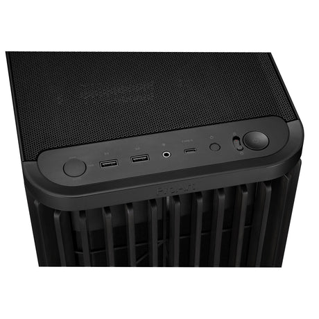 Asus proart pa401 wood edition - metal panel midi tower behuizing (zwart | 2x usb-a | 1x usb-c)