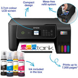 Epson ecotank et-2870 a4 multifunctionele wi-fi-printer met inkttank all-in-one inkjetprinter (zwart, scannen, kopiëren, inclusief tot 3 jaar inkt)