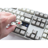 Ducky origin vintage, toetsenbord (grijs, us lay-out, cherry mx blue, hot swap, pbt double-shot keycaps)