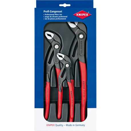 Knipex cobra-set 00 20 09 v02 tangenset (rood, 3-delig)