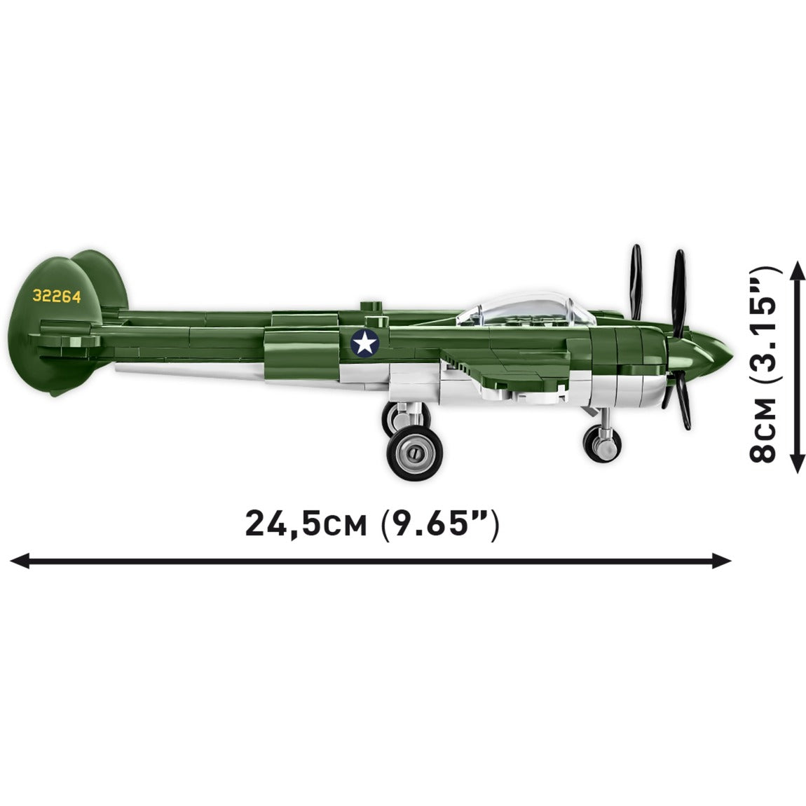 Cobi historical collection - lockheed p-38 lightning constructiespeelgoed (schaal 1:48)