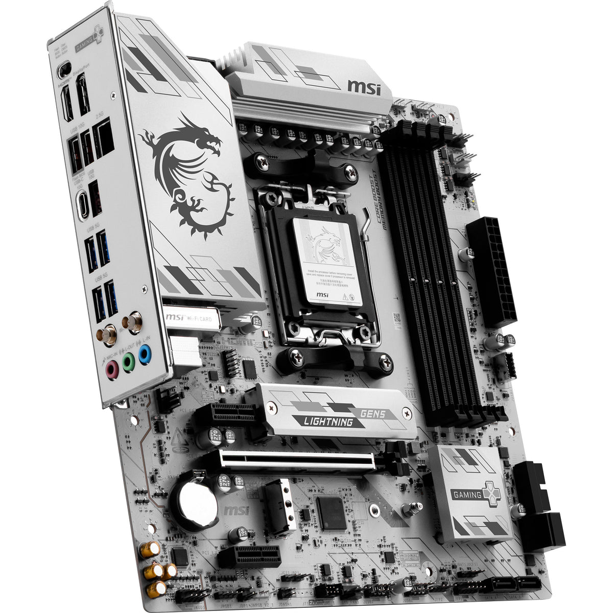 Msi b850m gaming plus wifi6e socket am5 moederbord (raid, 2.5gb-lan, wi-fi 6e, bt, sound, µatx)