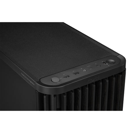 Asus proart pa401 wood edition - metal panel midi tower behuizing (zwart | 2x usb-a | 1x usb-c)