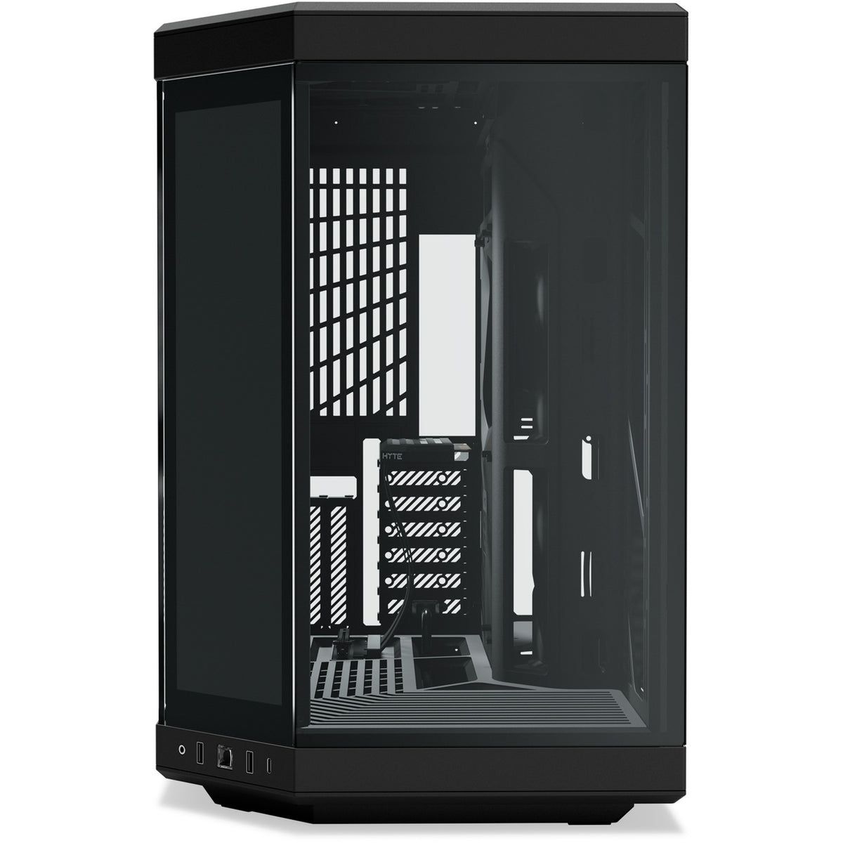 Hyte y70 touch infinite midi tower behuizing (zwart | 2x usb-a | 1x usb-c | tempered glass)