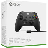 Microsoft xbox wireless controller + usb-c kabel (zwart, incl. usb-c-kabel | pc, xbox one, xbox series x, xbox series s)