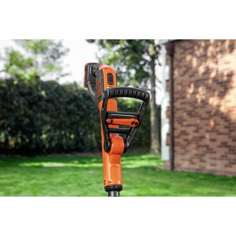 Black+decker 18v grastrimmer met 2 messen zonder accu (zwart oranje, 25 cm, accu en oplader niet inbegrepen)