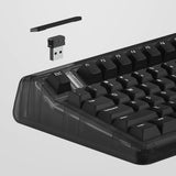 Iqunix og80 dark side wireless mechanical keyboard (zwart, us lay-out (qwerty), cherry mx blue, 80% (tkl), rgb leds, hot-swappable, pbt, 2.4ghz | bluetooth 5.1 | usb-c)
