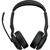 Jabra evolve2 55, incl. oplaadstandaard on-ear headset (zwart, stereo, uc, usb-c, link380c)