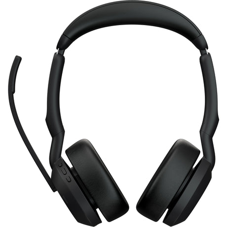 Jabra evolve2 55, incl. oplaadstandaard on-ear headset (zwart, stereo, uc, usb-c, link380c)