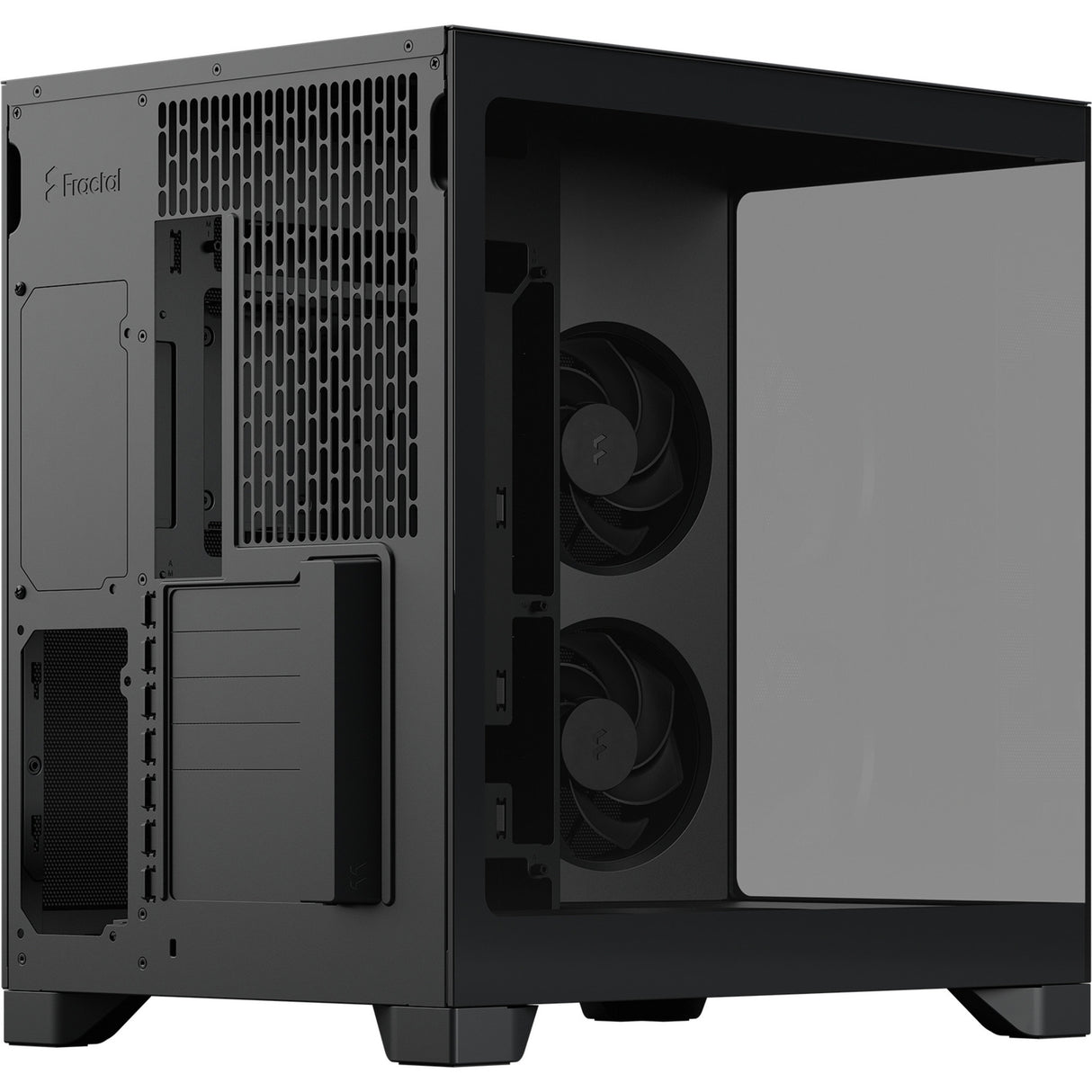 Fractal design pop 2 vision midi tower behuizing (zwart | 1x usb-a | 1x usb-c | tempered glass)