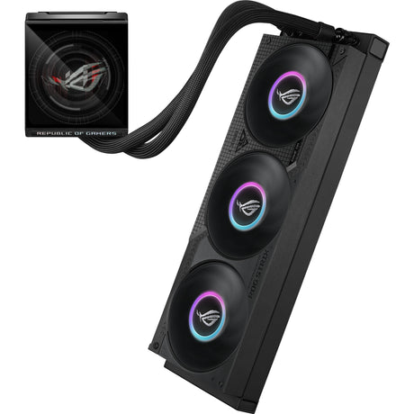 Asus rog strix lc iv 360 argb lcd waterkoeling (zwart)