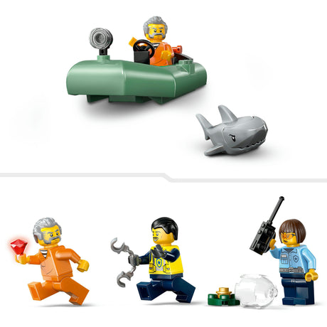 Lego ® city achtervolging met politieboot, drijft echt - 60456