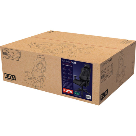 Trust gxt 714 ruya gamingstoel (zwart)