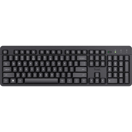 Trust ody ii draadloos toetsenbord (zwart, eu lay-out (qwerty), membraan, stil)