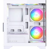 Xyz pc gear titanium view lite midi tower behuizing (wit | 2x usb-a | tempered glass)