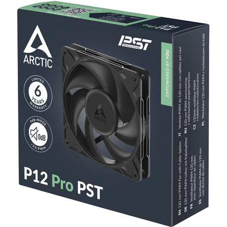 Arctic p12 pro pst case fan (zwart, 120 x 120 x 25 mm, pwm)