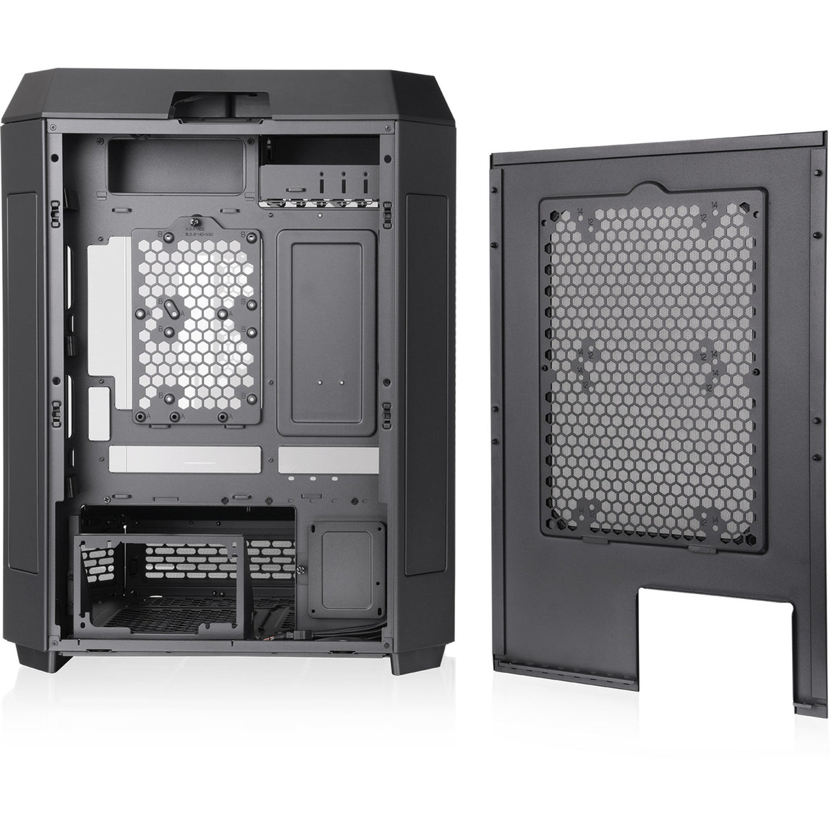 Thermaltake the tower 600 midi tower behuizing (zwart | 4x usb-a | 1x usb-c | tempered glass)
