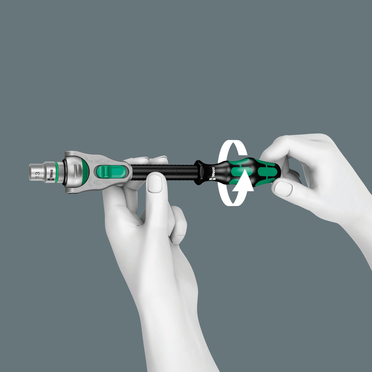 Wera 8100 sa 4 zyklop speed ratelset, 1 4 gereedschapsset (zwart groen, 41-delig, speedratel met draaibare kop)