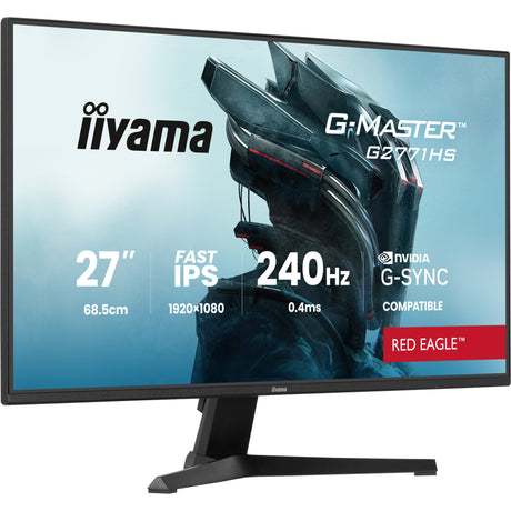 Iiyama g-master red eagle g2771hs-b1 27 gaming monitor (zwart, 1x displayport, 2x hdmi, 240 hz)
