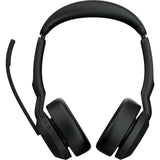 Jabra evolve2 55 - link390c ms stereo met oplaadhouder on-ear headset (zwart, stereo, microsoft teams, usb-c, link380c)