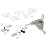 Delock usb port blocker voor usb-a female insteekslot (wit zilver)