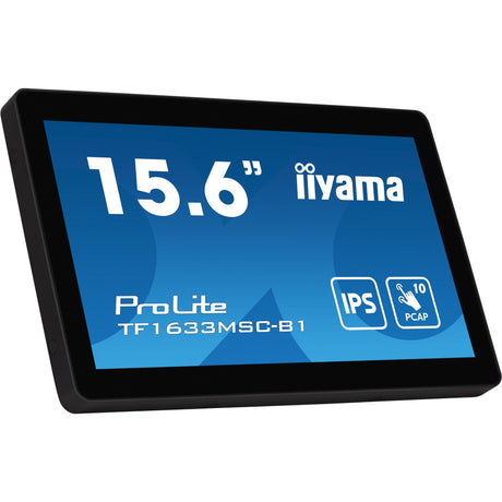 Iiyama prolite tf1633msc-b1 15.6 touchscreen monitor (zwart, 1x displayport, 1x hdmi, 2x usb-a)