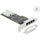 Delock pci express x4 naar 4 x rj45 2,5 gbe netwerkadapter
