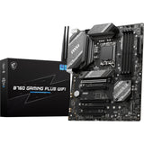 Msi b760 gaming plus wifi socket 1700 moederbord (grijs zwart, raid, 2.5gb-lan, wi-fi 6e, bt, sound, atx)