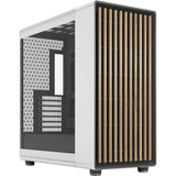 Fractal design north xl rc chalk white tg clear midi tower behuizing (wit houtkleur | 2x usb-a | 1x usb-c | tempered glass)