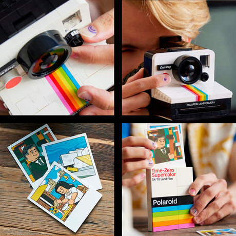 Lego ideas polaroid onestep sx-70 camera vintage bouwpakket voor volwassenen 21345