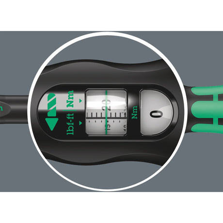 Wera click-torque a 5 draaimomentsleutel met omschakelratel (zwart groen)
