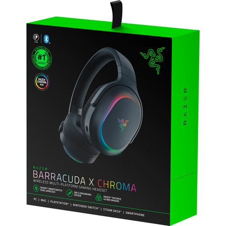 Razer barracuda x chroma over-ear gaming headset (zwart, usb-dongle, bluetooth)