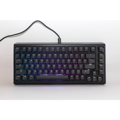 Ducky projectd tinker 75 met qmk via rgb mechanisch toetsenbord (zwart, us lay-out (qwerty), cherry mx blue, 75%, rgb leds, double-shot pbt, hot-swappable, gasket mount)