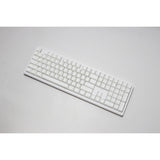 Ducky zero 6108 pure white rgb mechanisch gaming toetsenbord (wit, us lay-out (qwerty), cherry mx2a speed silver, 100%, rgb leds, double-shot pbt, hot swap, 2.4ghz | bluetooth | usb-c)