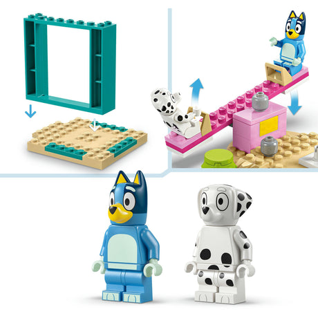 Lego duplo 11201 bluey en chloe in de speeltuin