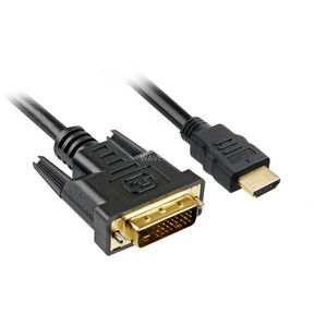 Sharkoon hdmi naar dvi-d adapterkabel (zwart, 5 meter, dual-link)