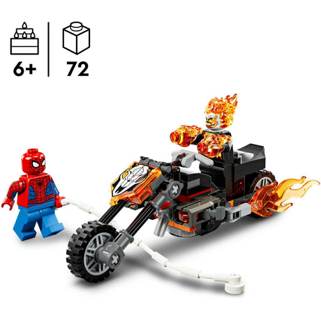 Lego marvel spider-man vs. ghost rider motor speelgoed voor kinderen 76335
