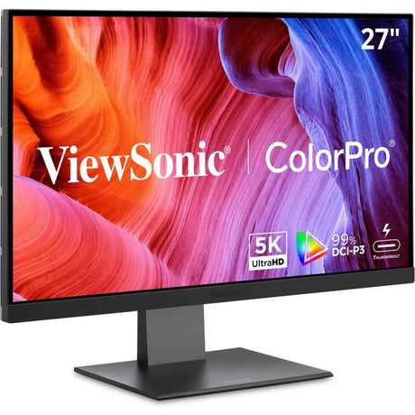 Viewsonic vp2788-5k mac-compatible 27 monitor (zwart, 1x displayport, 1x hdmi, 2x usb-c, 2x usb-a, 2x thunderbolt)