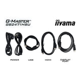 Iiyama g-master red eagle gb2471hsu-b1 23.8 gaming monitor (zwart, 2x hdmi, displayport, usb-a, usb-c, 240 hz)