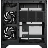 Fractal design pop 2 vision midi tower behuizing (zwart | 1x usb-a | 1x usb-c | tempered glass)