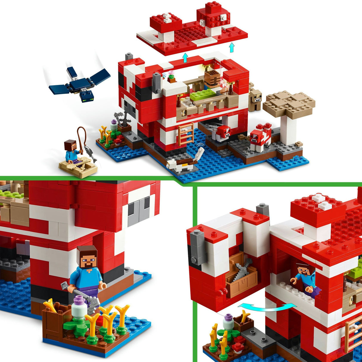 Lego minecraft het mooshroom huis - 21270