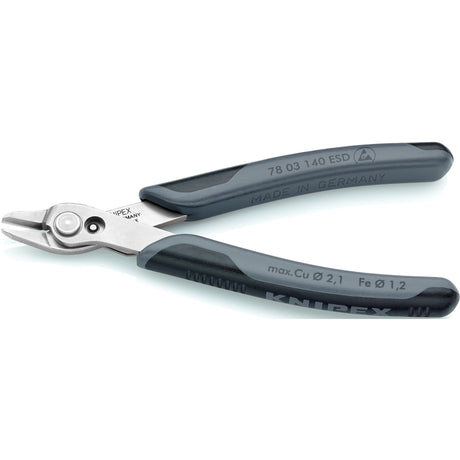 Knipex electronic super knips xl esd 78 03 140 esd elektronica-tang (grijs)