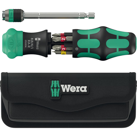 Wera kraftform kompakt 25 ra-r met etui, 6‑delig bitset (zwart groen)