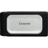 Kingston xs2000 portable 4 tb externe ssd (zilver zwart, sxs2000 2000g, usb-c 3.2 (20 gbit s))