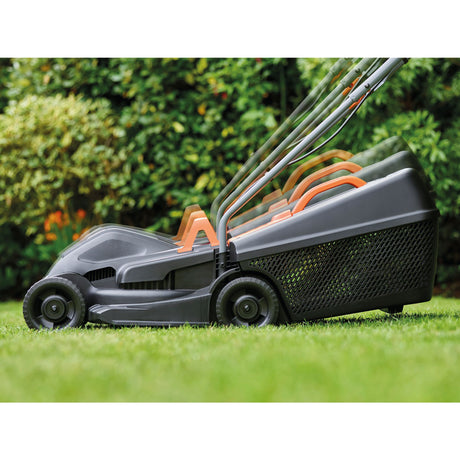 Black+decker 1000w 32cm grasmaaier + 250w grastrimmer (zwart oranje, gazons tot 250m²)