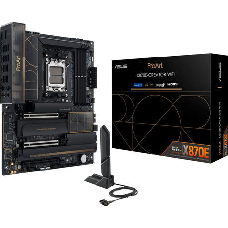 Asus proart x870e-creator wifi socket am5 moederbord (2.5gb-lan, wi-fi 7, bt, sound, atx)
