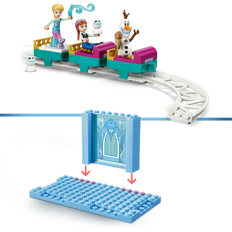 Lego disney princess - elsa's ijskasteel en sneeuwrit constructiespeelgoed (43281)